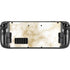 Gold and White Marble Steam Deck Handheld Gaming Computer OLED Skin