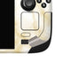 Gold and White Marble Steam Deck Handheld Gaming Computer OLED Skin