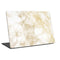 Gold and White Marble Laptop Skins