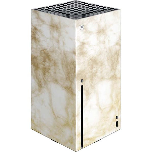 Gold and White Marble Xbox Series X Skins