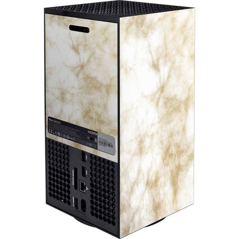 Gold and White Marble XBox Series X Digital Edition Bundle Skin