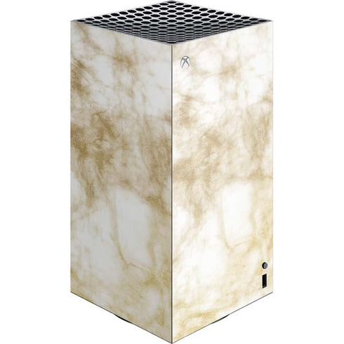 Gold and White Marble Xbox Series X Skins