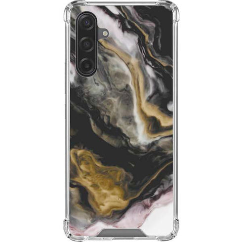 Gold Blush Marble Ink Galaxy A17 Clear Case