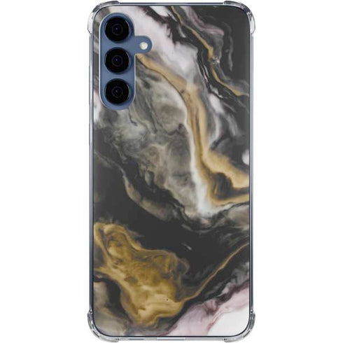 Gold Blush Marble Ink Galaxy A35 5G Clear Case