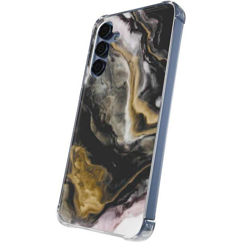 Gold Blush Marble Ink Galaxy A35 5G Clear Case