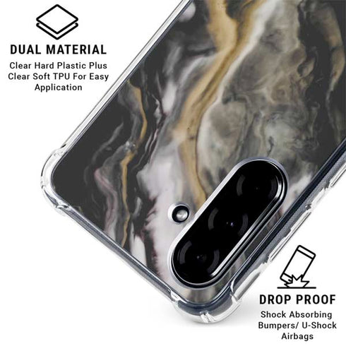 Gold Blush Marble Ink Galaxy A36 5G Clear Case