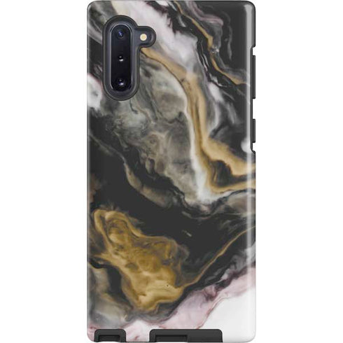 Gold Blush Marble Ink Galaxy Cases