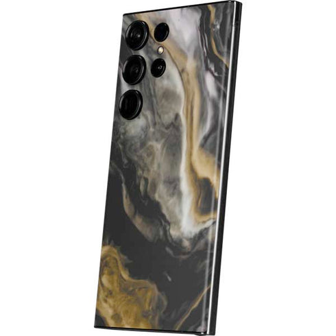 Gold Blush Marble Ink Galaxy Skins