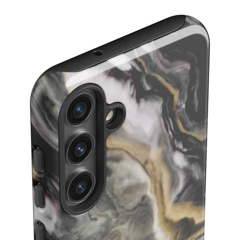 Gold Blush Marble Ink Galaxy S25 Impact Case
