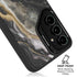 Gold Blush Marble Ink Galaxy S25 Kickstand Case