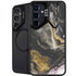 Gold Blush Marble Ink Galaxy S25 Plus Kickstand Case