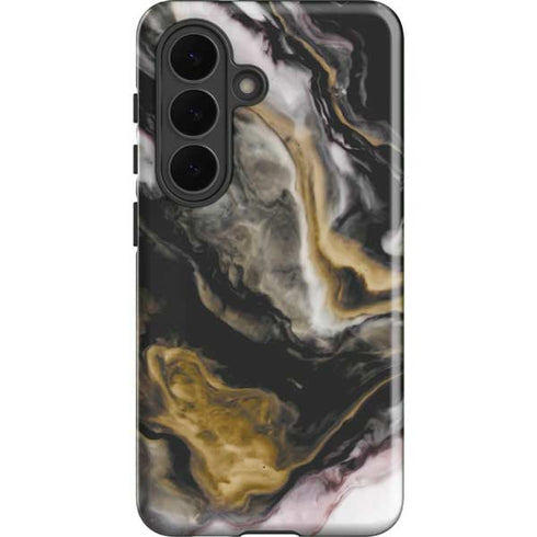 Gold Blush Marble Ink Galaxy S26 Plus Impact Case
