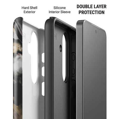 Gold Blush Marble Ink Galaxy S26 Plus Impact Case
