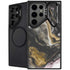 Gold Blush Marble Ink Galaxy S26 Ultra Kickstand Case