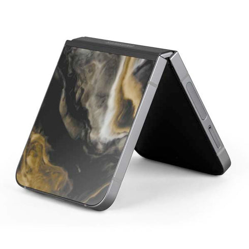 Gold Blush Marble Ink Galaxy Z Flip6 Skin