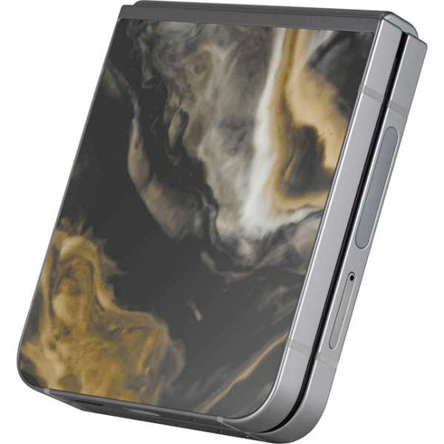 Gold Blush Marble Ink Galaxy Z Flip6 Skin