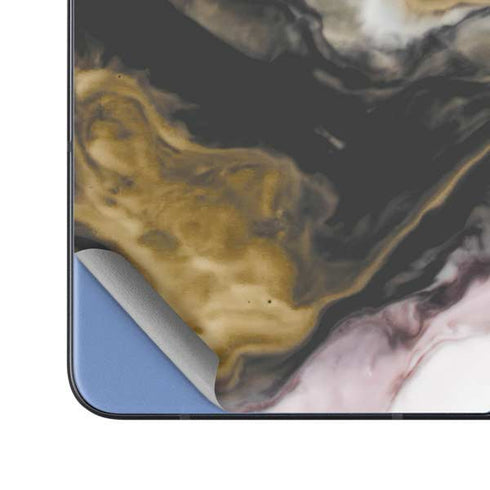 Gold Blush Marble Ink Galaxy Z Fold5 5G Skin