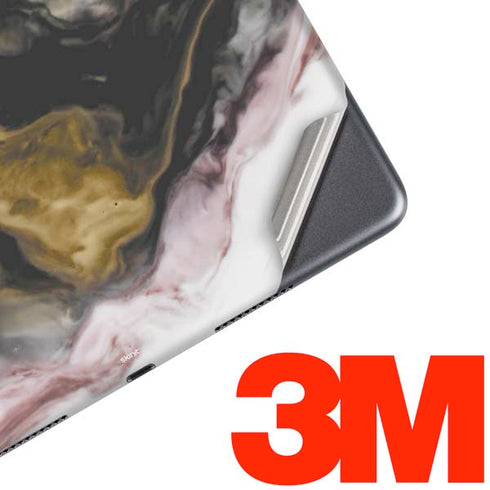 Gold Blush Marble Ink iPad Skins