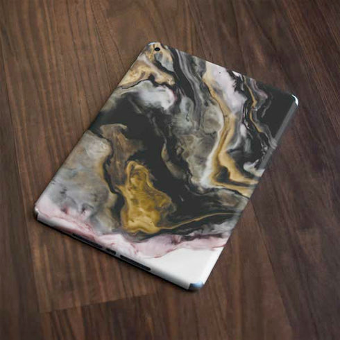 Gold Blush Marble Ink Apple iPad Skin
