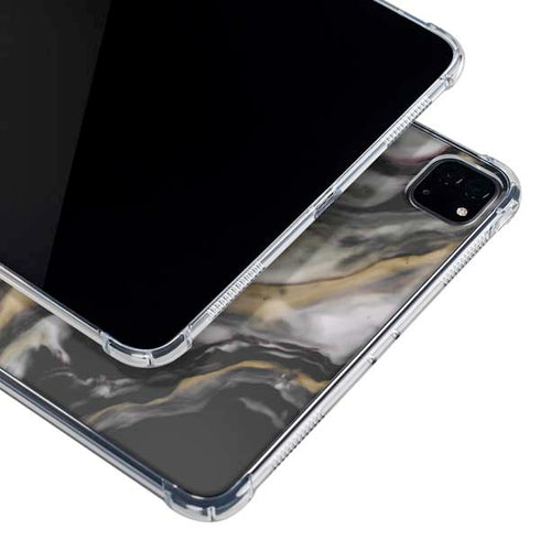 Gold Blush Marble Ink iPad Pro 11in (2024) Clear Case