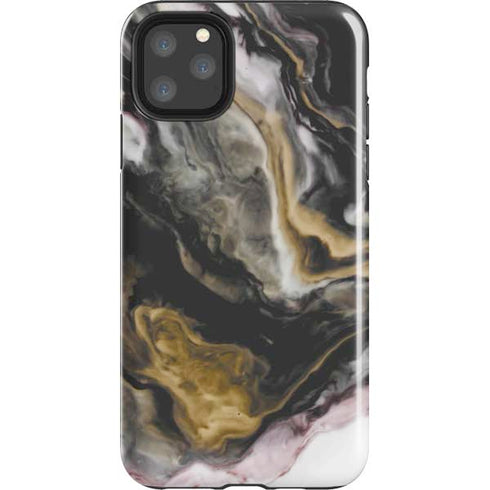 Gold Blush Marble Ink iPhone Cases
