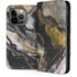 Gold Blush Marble Ink iPhone 13 Pro Folio Case