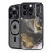 Gold Blush Marble Ink iPhone 13 Pro Kickstand Case