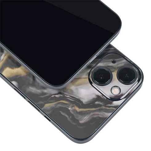 Gold Blush Marble Ink iPhone Skins