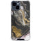 Gold Blush Marble Ink iPhone 15 Clear Case