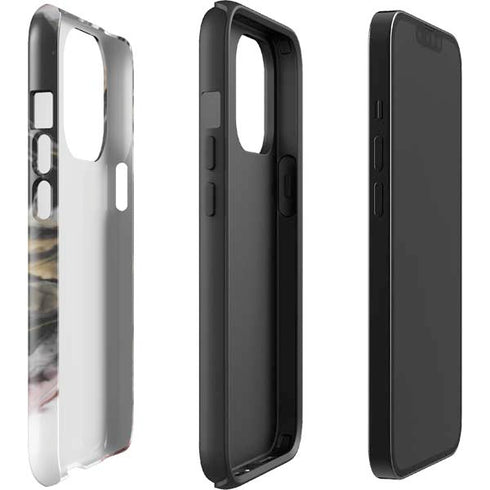 Gold Blush Marble Ink iPhone 15 Pro Impact Case