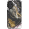 Gold Blush Marble Ink iPhone 16 Plus Impact Case