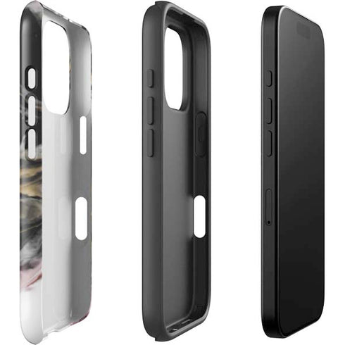 Gold Blush Marble Ink iPhone 16 Pro Impact Case