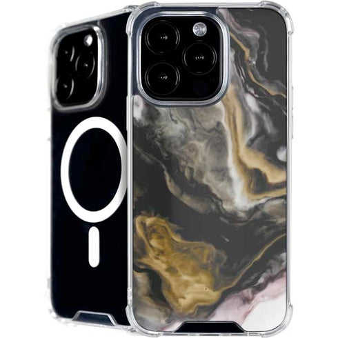 Gold Blush Marble Ink iPhone 16 Pro MagSafe Case