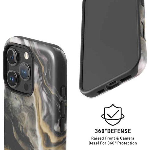 Gold Blush Marble Ink iPhone 16 Pro Magsafe Impact Case