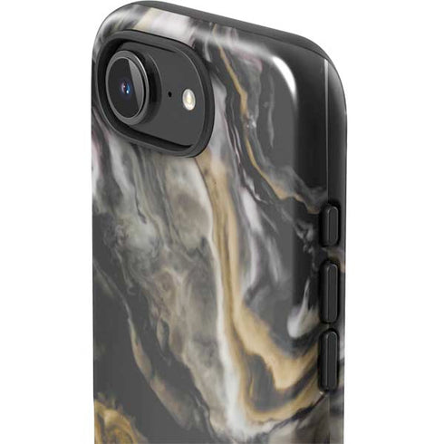 Gold Blush Marble Ink iPhone 16e Impact Case