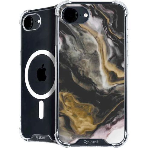 Gold Blush Marble Ink iPhone 16e MagSafe Case