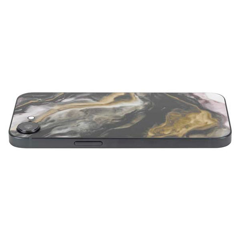 Gold Blush Marble Ink iPhone 16e Skin