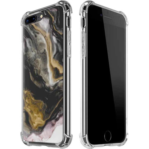 Gold Blush Marble Ink iPhone Cases