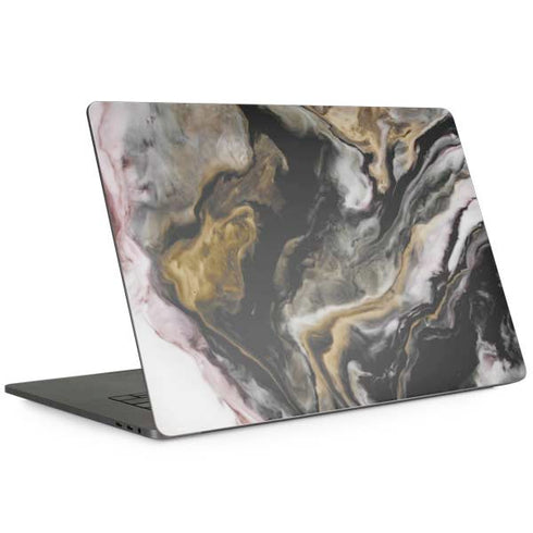 Gold Blush Marble Ink MacBook Skins