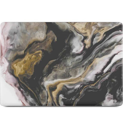 Gold Blush Marble Ink MacBook Skins