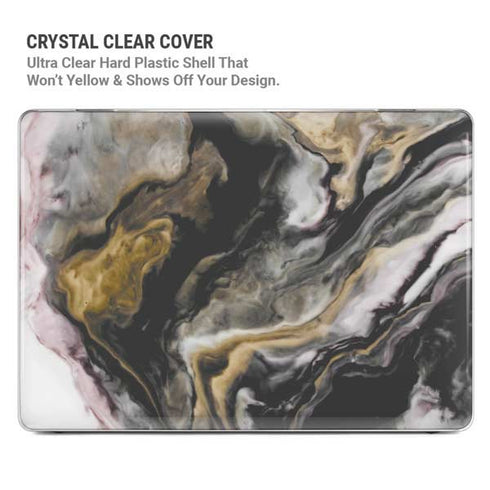 Gold Blush Marble Ink MacBook Cases