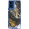 Gold Blush Marble Ink Moto G Play 4G (2024) Clear Case