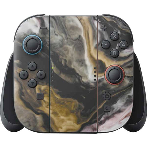 Gold Blush Marble Ink Nintendo Skins