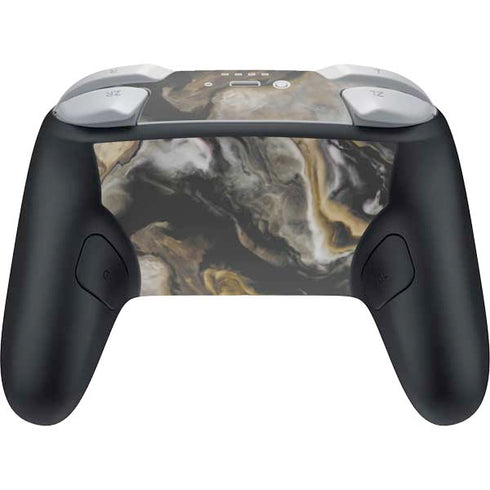 Gold Blush Marble Ink Nintendo Switch 2 (2025) Pro Controller Skin