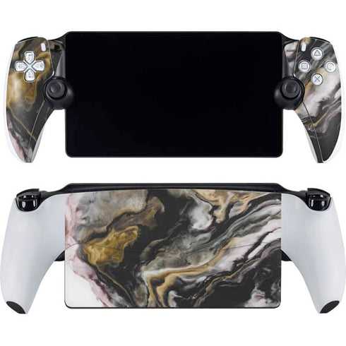 Gold Blush Marble Ink PlayStation PS5 Skins