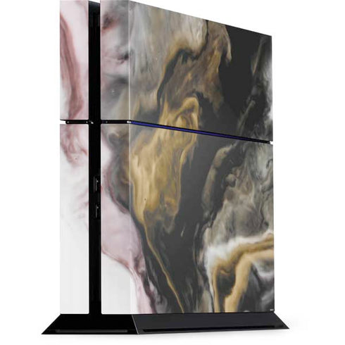 Gold Blush Marble Ink PlayStation PS4 Skins