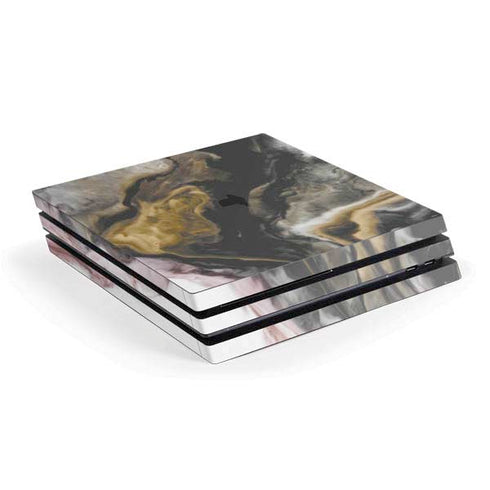 Gold Blush Marble Ink PlayStation PS4 Skins