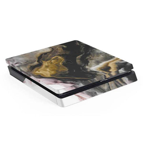 Gold Blush Marble Ink PlayStation PS4 Skins