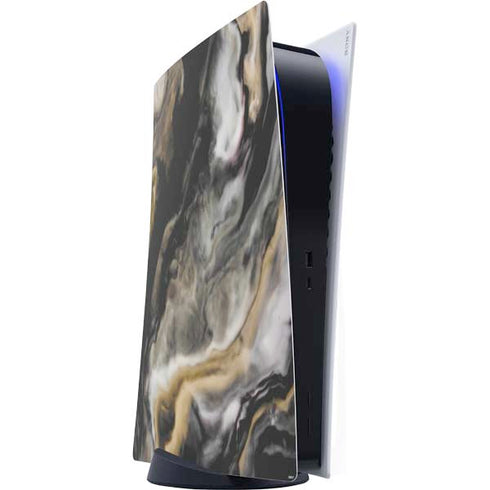 Gold Blush Marble Ink PlayStation PS5 Skins