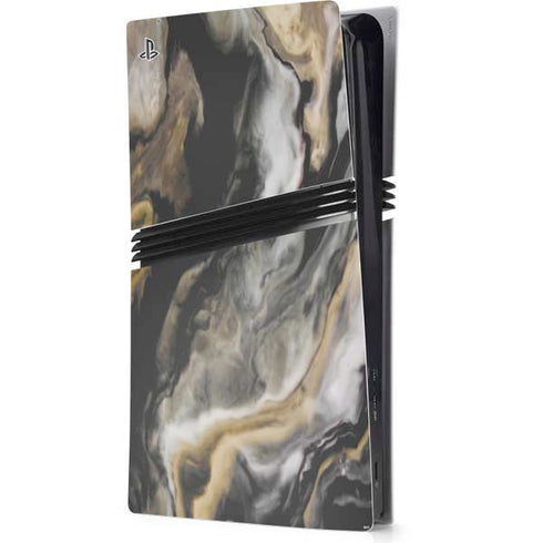 Gold Blush Marble Ink PS5 Pro Console Skin
